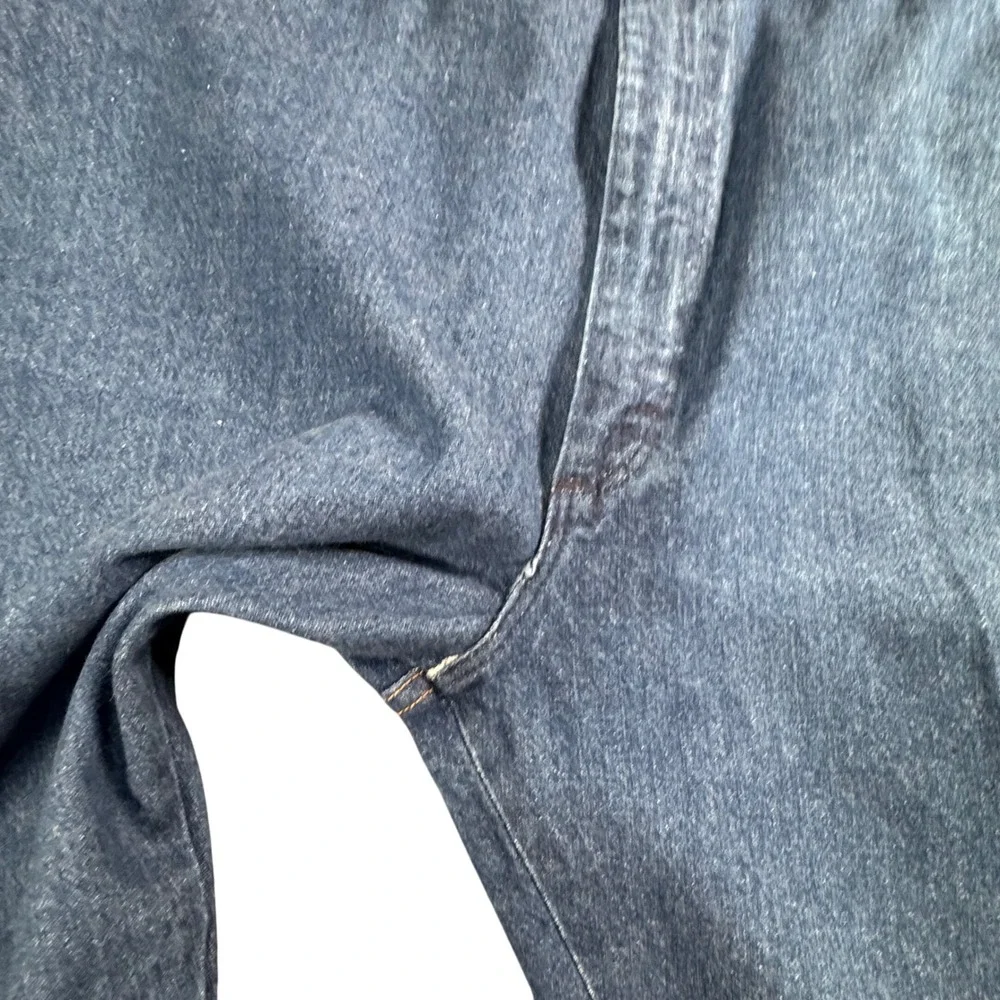 Vintage Wrangler Mens Blue Denim Jeans 42x35.5 Made USA Straight Leg Cowboy‎ Cut